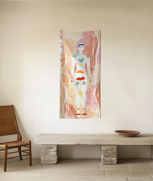 Aurora Chakra Silk Satin Banner