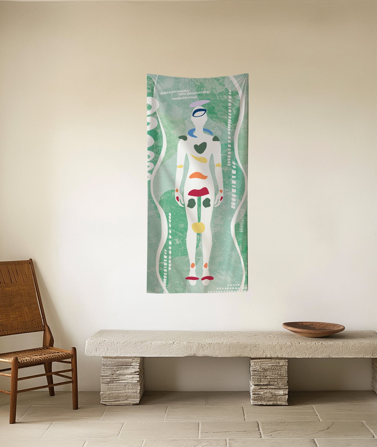 Sage Chakra Silk Satin Banner